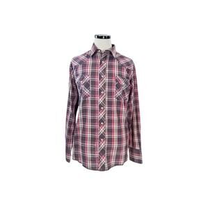 Wrangler Plaid Pearl Snap Western Shirt - Men's XL